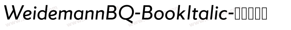 WeidemannBQ-BookItalic字体转换