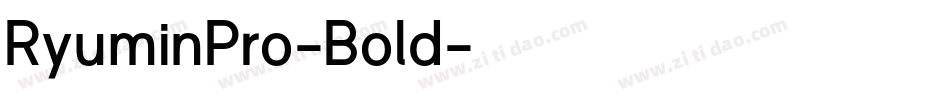 RyuminPro-Bold字体转换