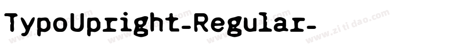 TypoUpright-Regular字体转换