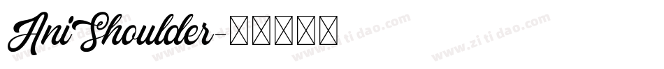 AniShoulder字体转换