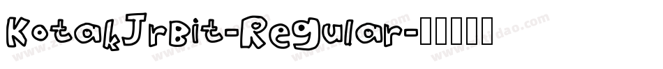 KotakJrBit-Regular字体转换
