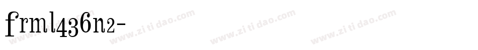 Frml436n2字体转换