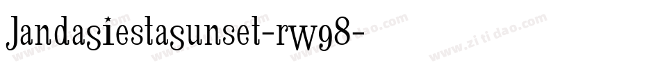 JandaSiestaSunset-rW98字体转换