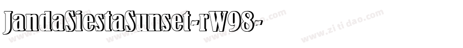 JandaSiestaSunset-rW98字体转换