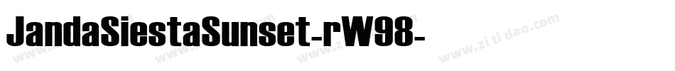 JandaSiestaSunset-rW98字体转换