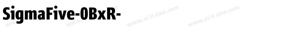 SigmaFive-0BxR字体转换