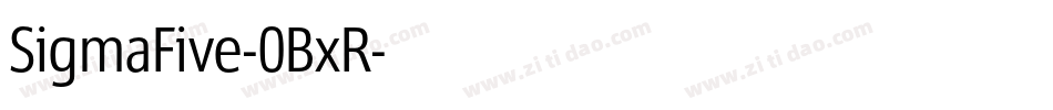 SigmaFive-0BxR字体转换