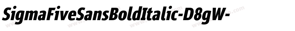 SigmaFiveSansBoldItalic-D8gW字体转换