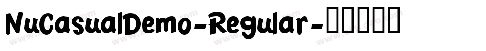 NuCasualDemo-Regular字体转换