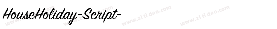 HouseHoliday-Script字体转换
