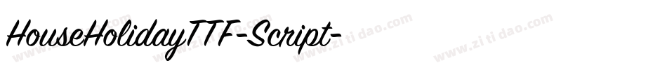 HouseHolidayTTF-Script字体转换