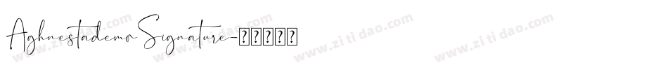 AghnestademoSignature字体转换