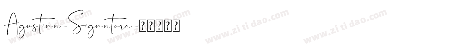 Agustina-Signature字体转换