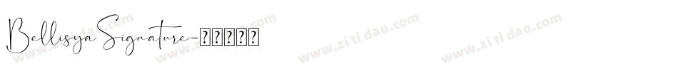BellisyaSignature字体转换