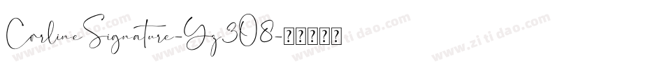 CorlineSignature-Yz3O8字体转换