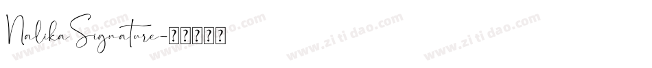 NalikaSignature字体转换