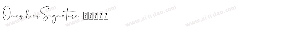 OnesilverSignature字体转换