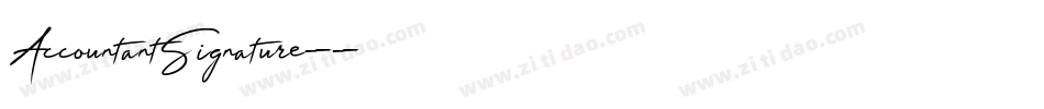 AccountantSignature-字体转换