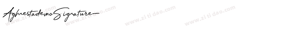 AghnestademoSignature字体转换