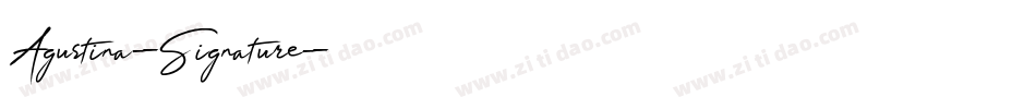 Agustina-Signature字体转换