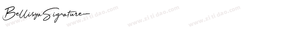 BellisyaSignature字体转换