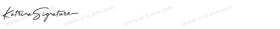 KatrinaSignature字体转换