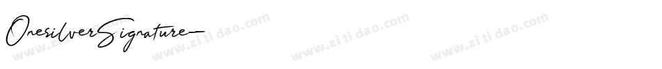 OnesilverSignature字体转换