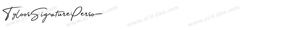 TyloosSignaturePerso字体转换