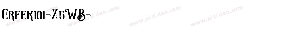 Creek101-Z5WB字体转换