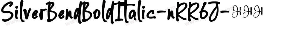 SilverBendBoldItalic-nRR6J字体转换