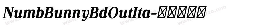 NumbBunnyBdOutIta字体转换