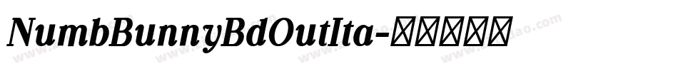 NumbBunnyBdOutIta字体转换