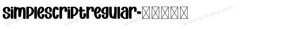simpleScriptregular字体转换