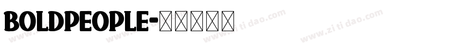 BoldPeople字体转换