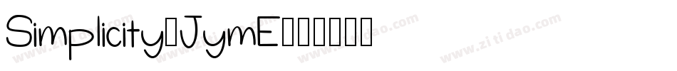 Simplicity-JymE字体转换
