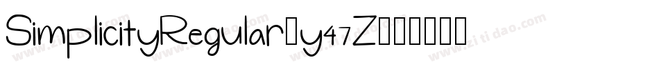 SimplicityRegular-y47Z字体转换