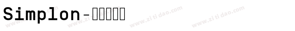 Simplon字体转换