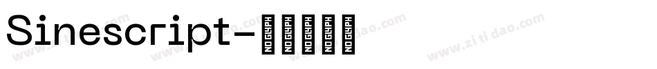 Sinescript字体转换
