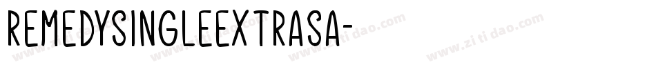 RemedySingleExtrasA字体转换