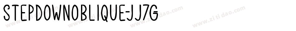 StepDownOblique-jJ7G字体转换