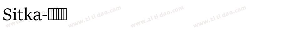 Sitka字体转换