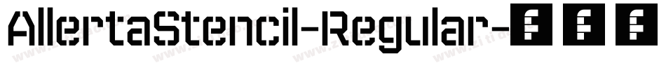 AllertaStencil-Regular字体转换