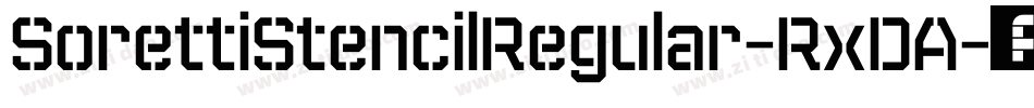 SorettiStencilRegular-RxDA字体转换
