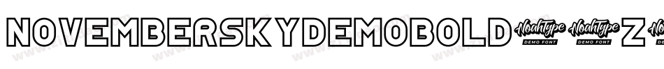 NovemberSkyDemoBold-1z9M字体转换
