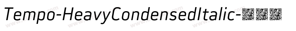 Tempo-HeavyCondensedItalic字体转换