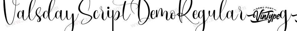 ValsdayScriptDemoRegular-g8DP字体转换