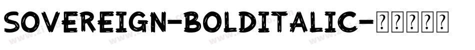 Sovereign-BoldItalic字体转换