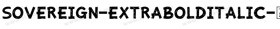 Sovereign-ExtraBoldItalic字体转换