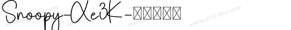 Snoopy-Xe3K字体转换
