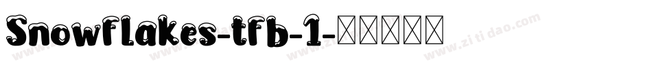 Snowflakes-tfb-1字体转换